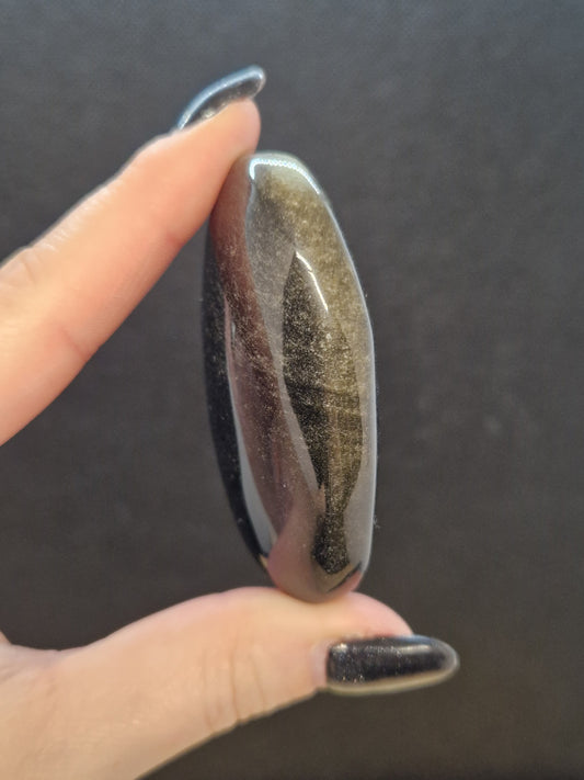 Galet Obsidienne dorée