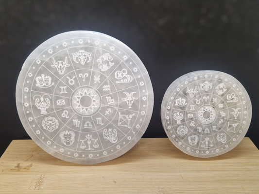 Plaque gypse roue astrologique