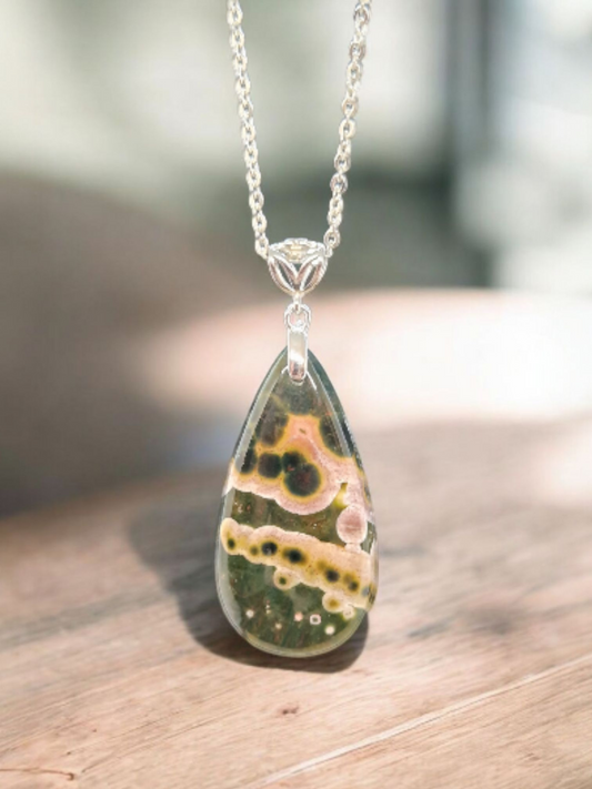 Pendentif Jaspe Orbiculaire