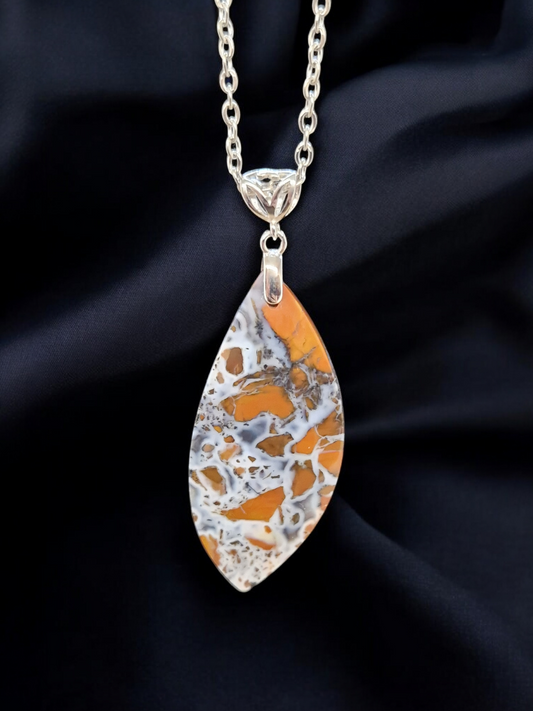 Pendentif Jaspe breschique & agate