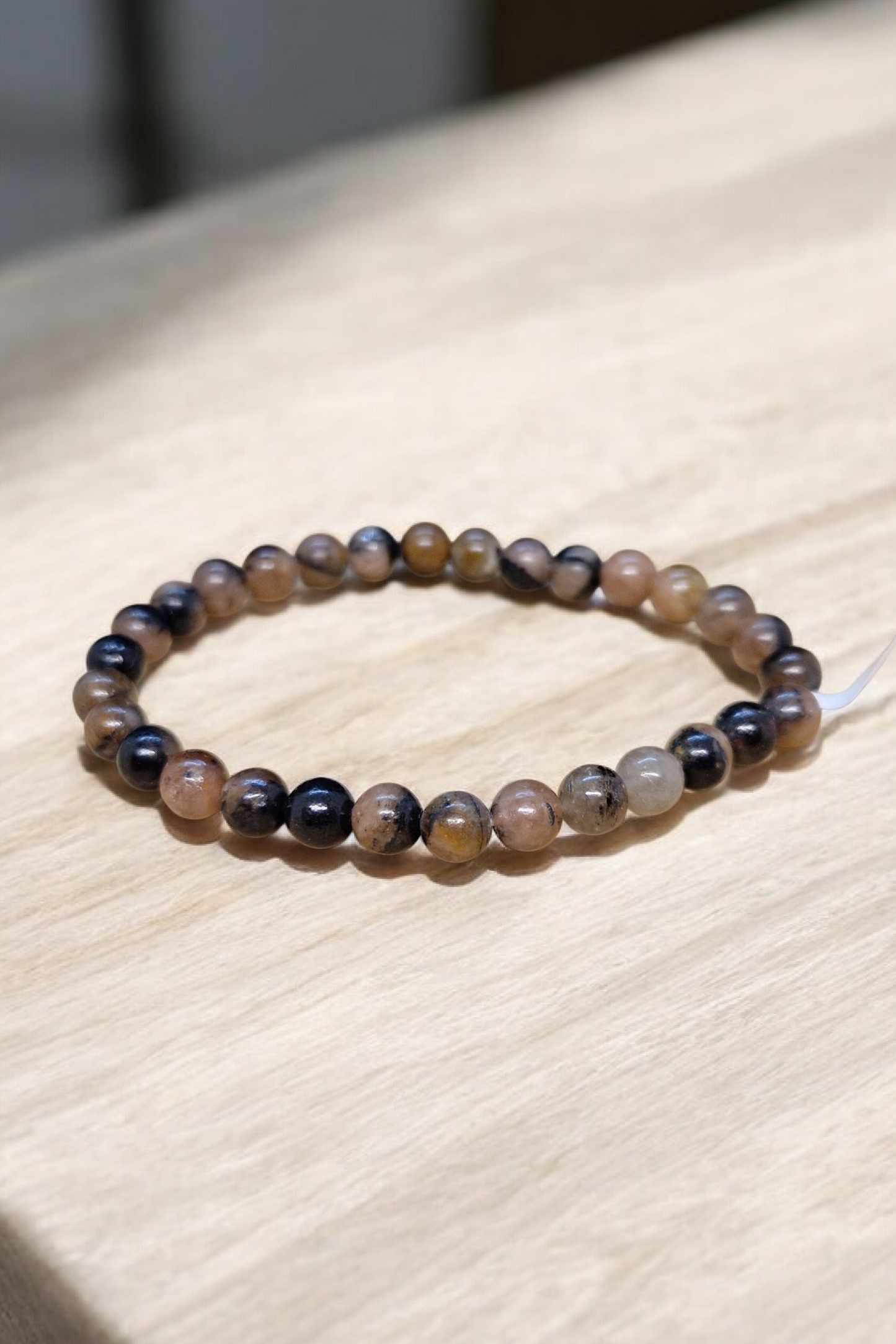 Bracelet Chiastolite 6mm