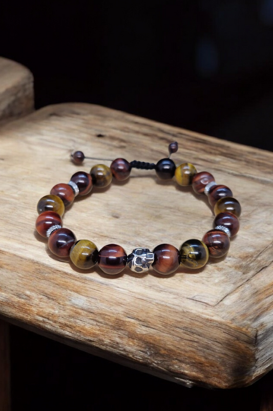 Bracelet Oeil de taureau & Oeil de tigre