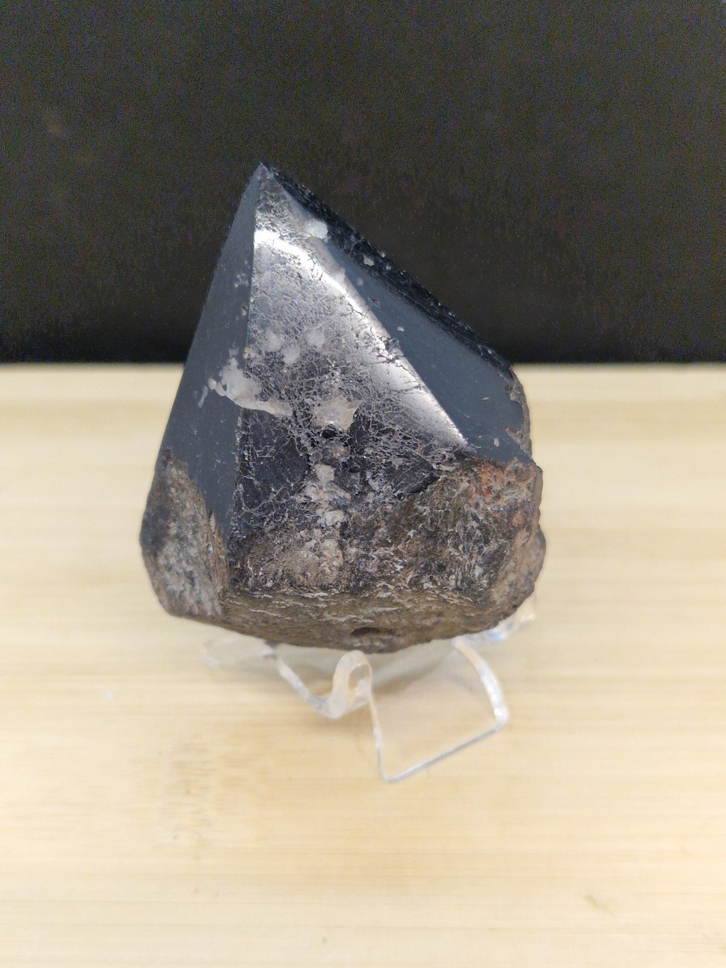Pointe Tourmaline noire semi polie