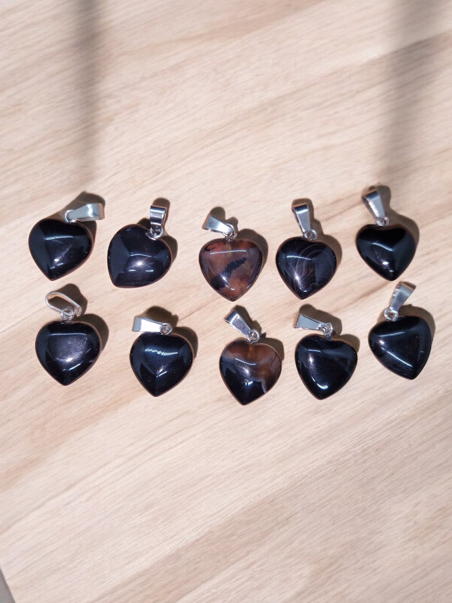 Pendentif coeur onyx
