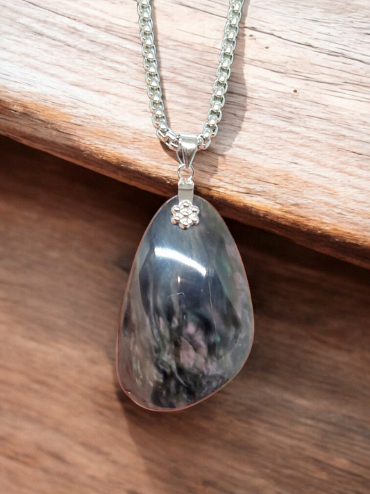 Pendentif Obsidienne Manto Huichol