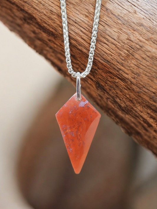 Pendentif Jaspe rouge