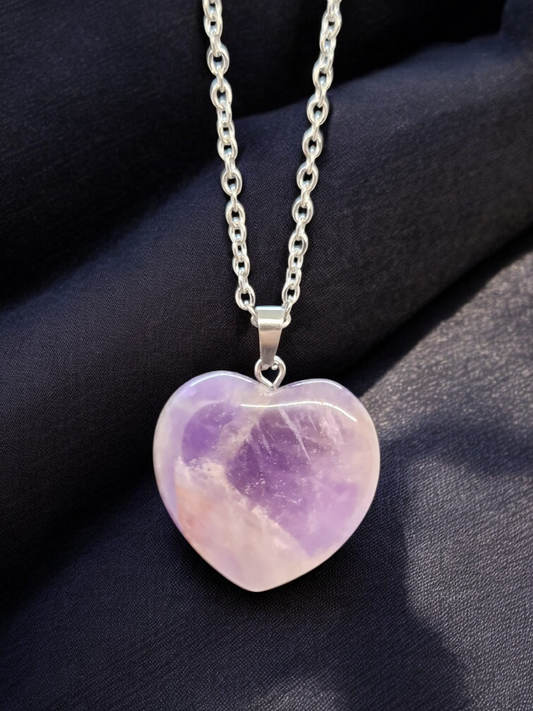 Pendentif Améthyste cœur