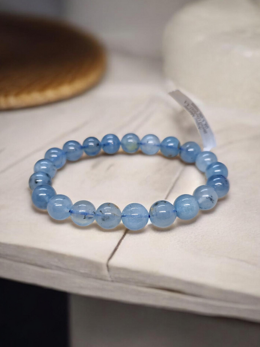 Bracelet Aigue Marine 9mm