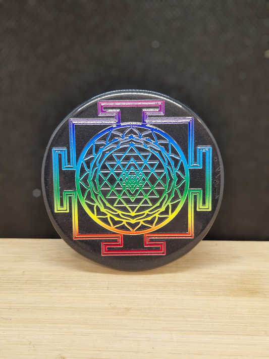 Sri Yantra Obsidienne