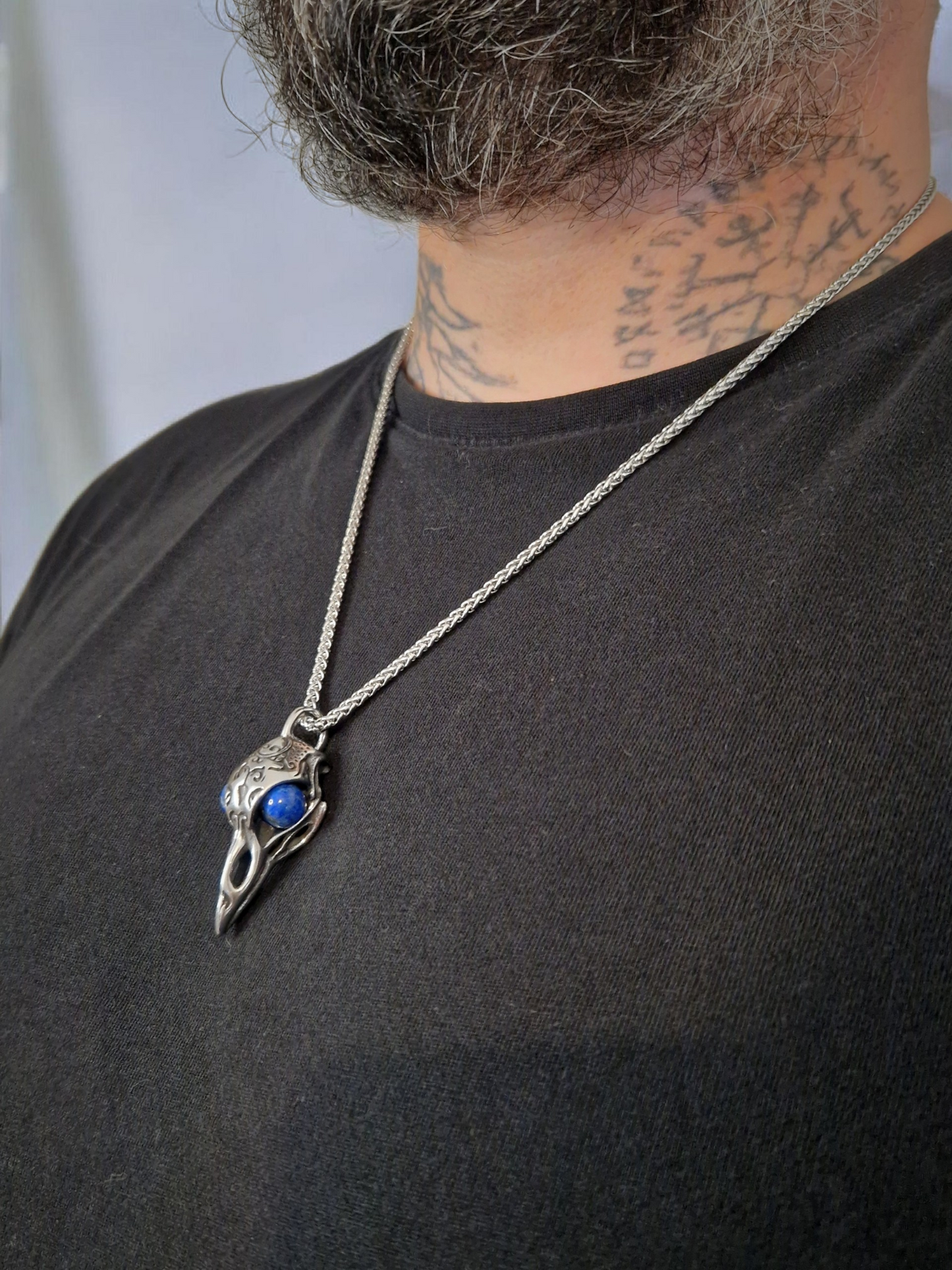 Collier corbeau Lapis lazuli
