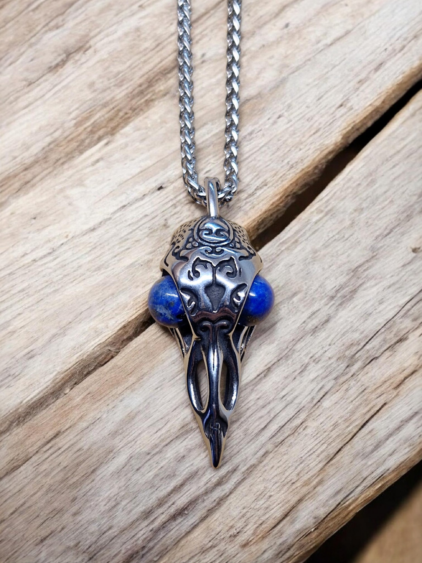 Collier corbeau Lapis lazuli