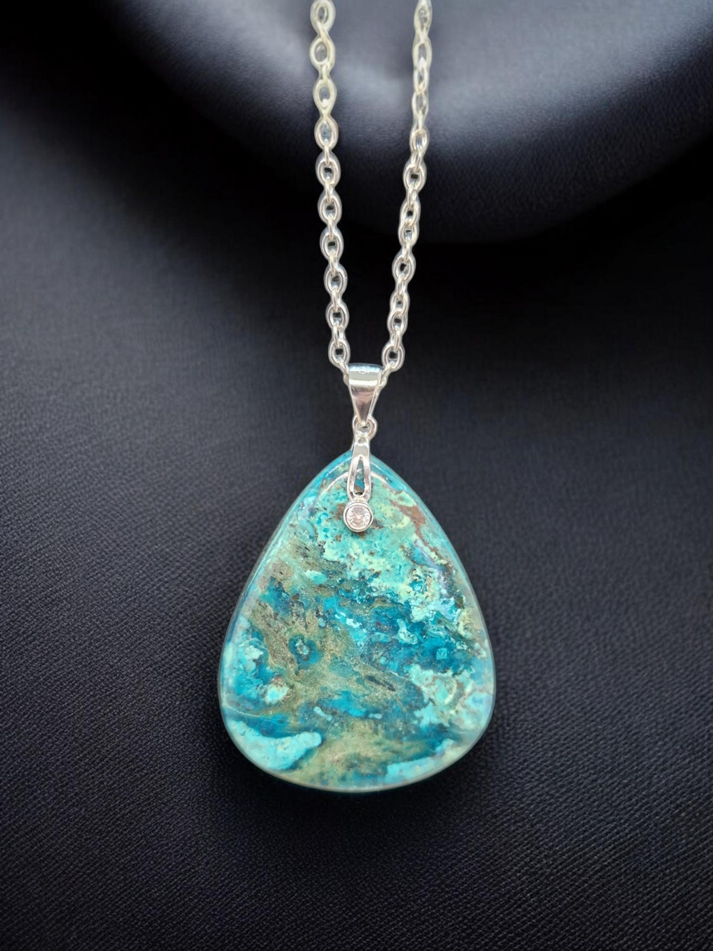 Pendentif Azurite Chrysocolle