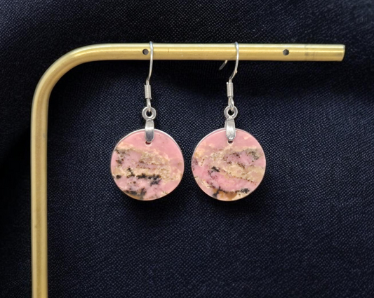 Boucles d'oreilles Rhodonite