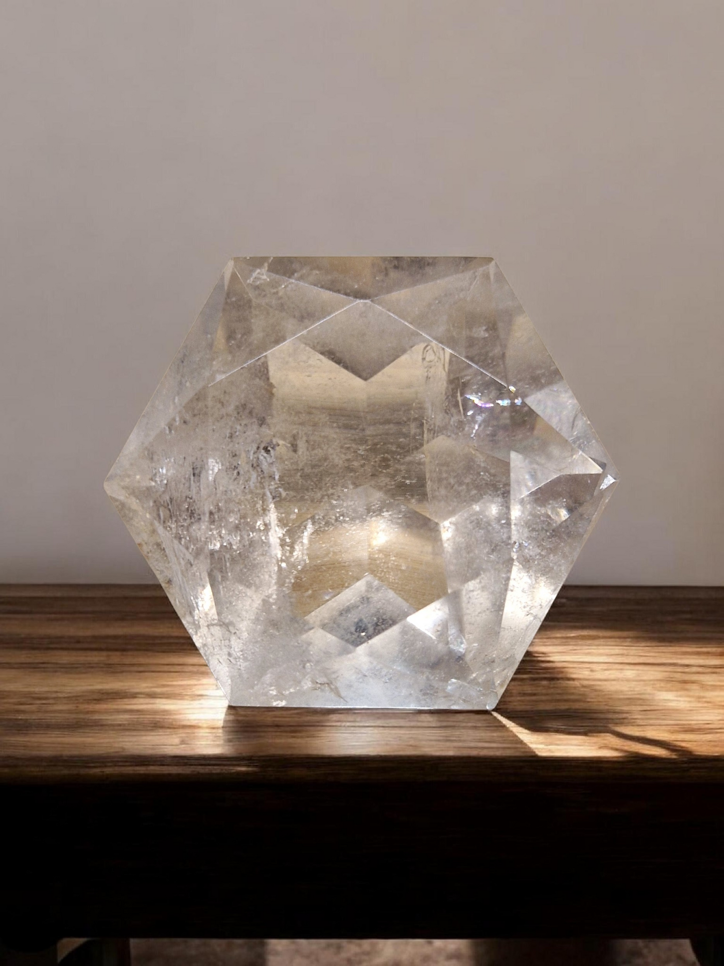 Diamant sculpté en Cristal de roche