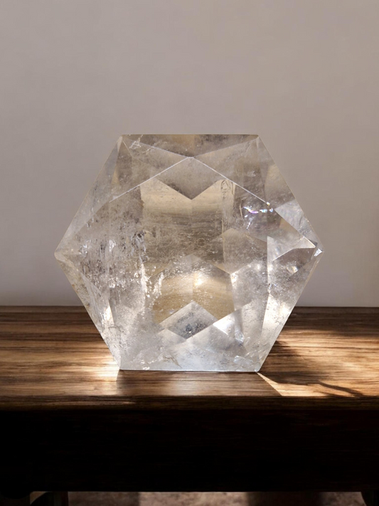 Diamant sculpté en Cristal de roche