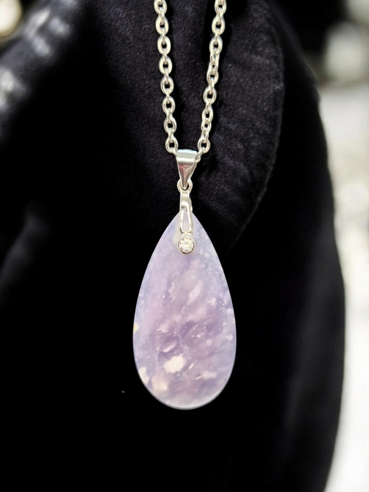 Pendentif Calcédoine violette