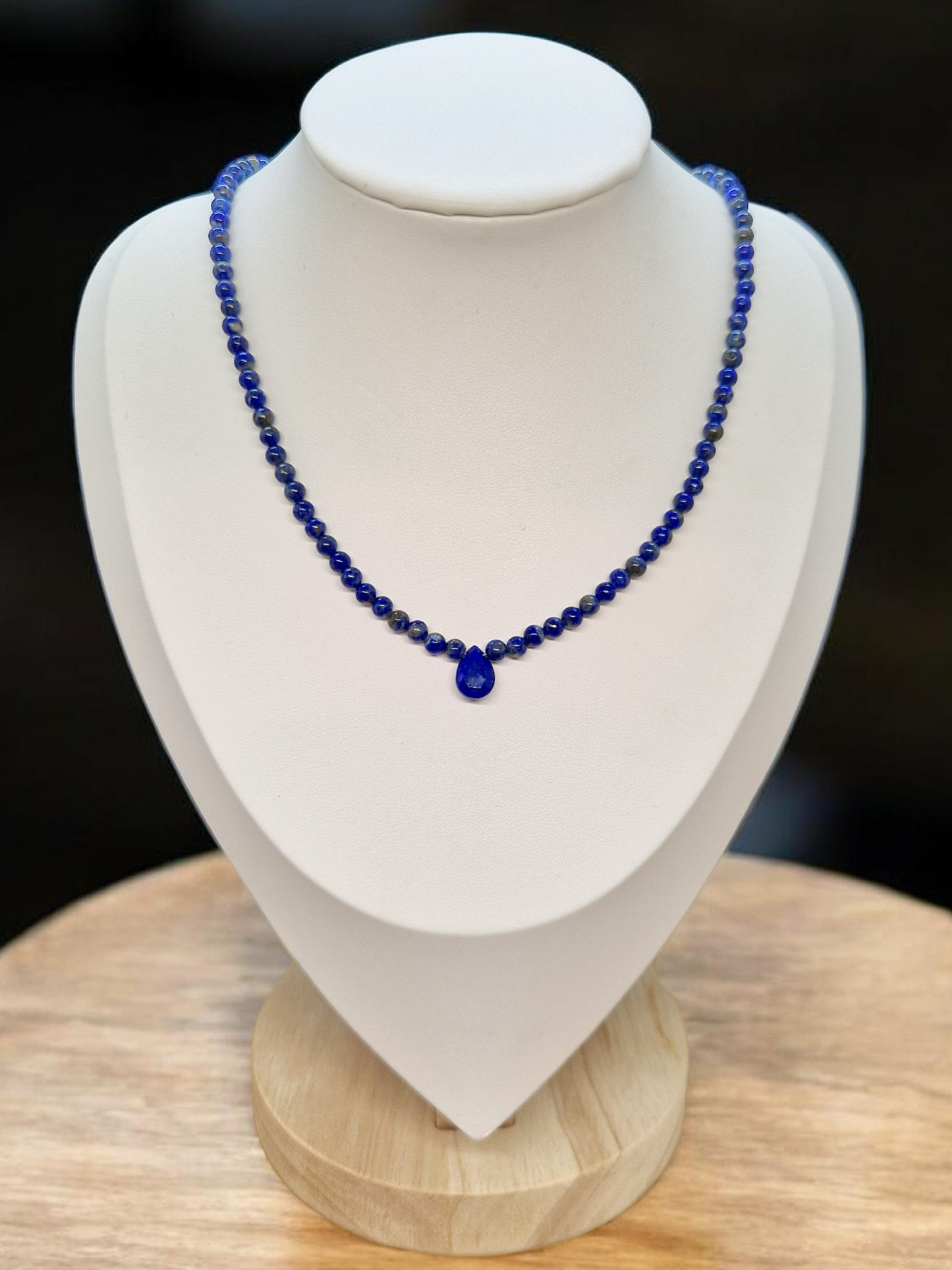 Collier Lapis lazuli 4mm