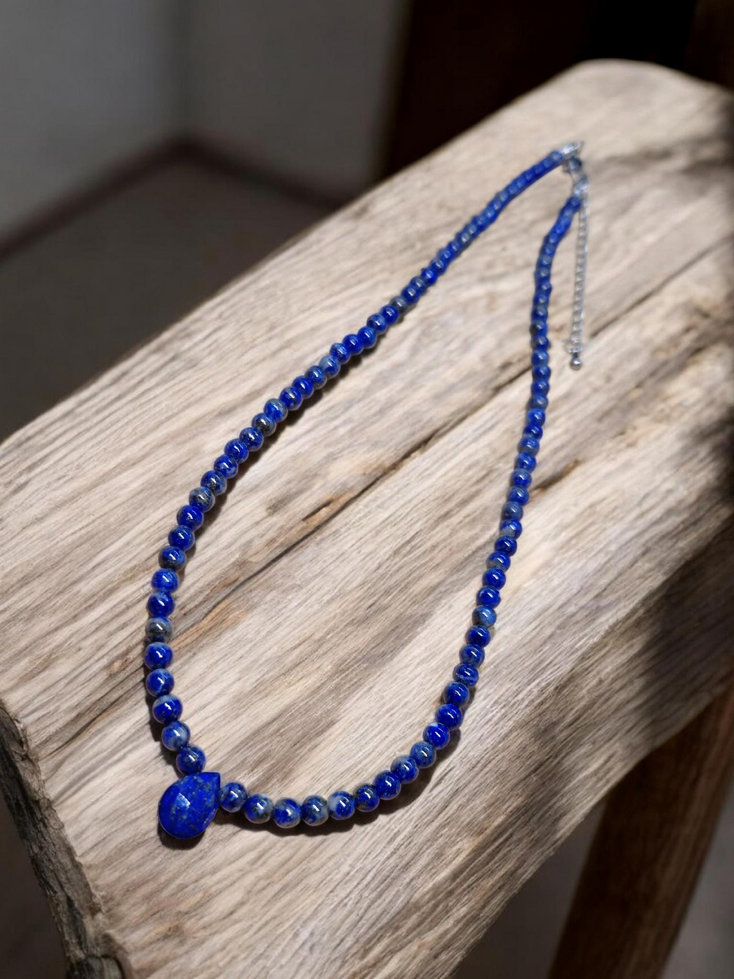 Collier Lapis lazuli 4mm