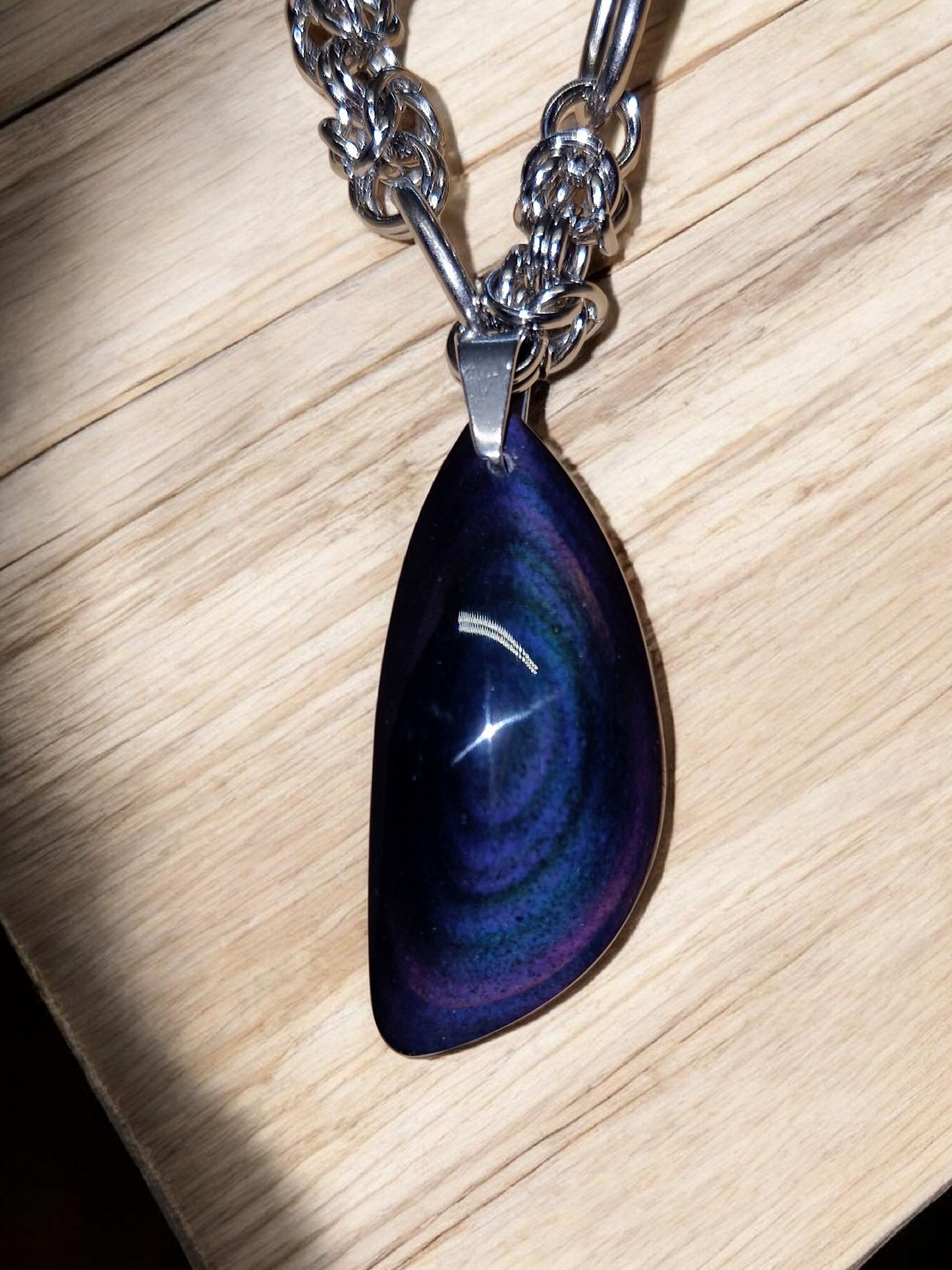 Collier Obsidienne oeil celeste