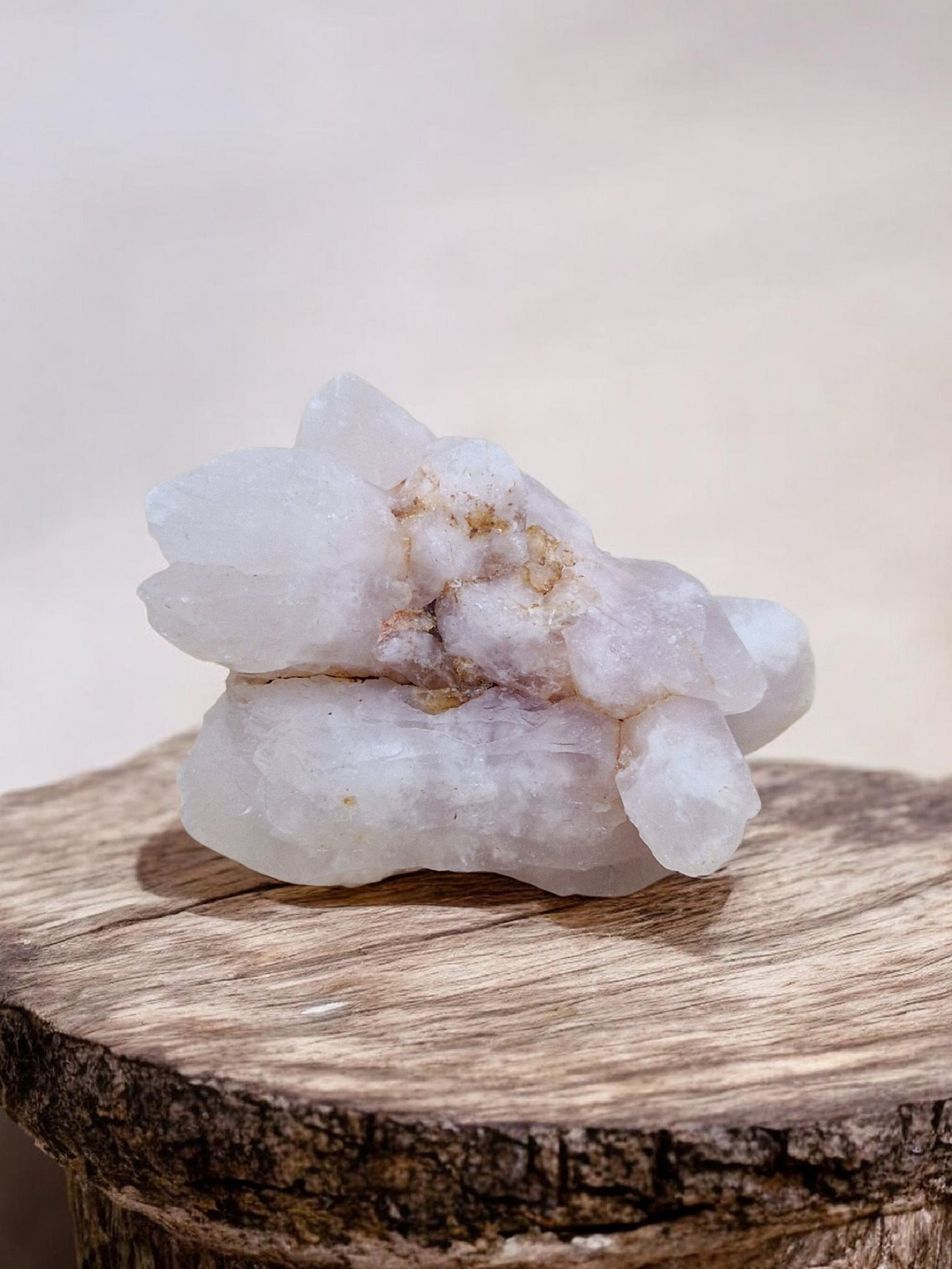 Quartz rose cristallisé