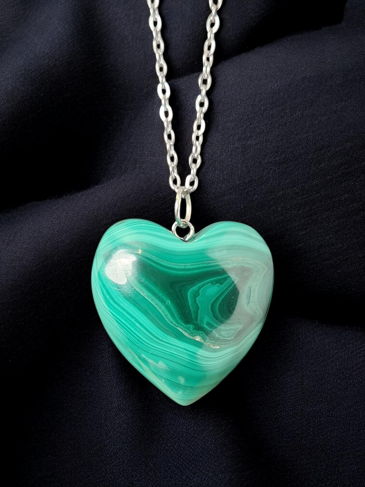Pendentif Malachite cœur