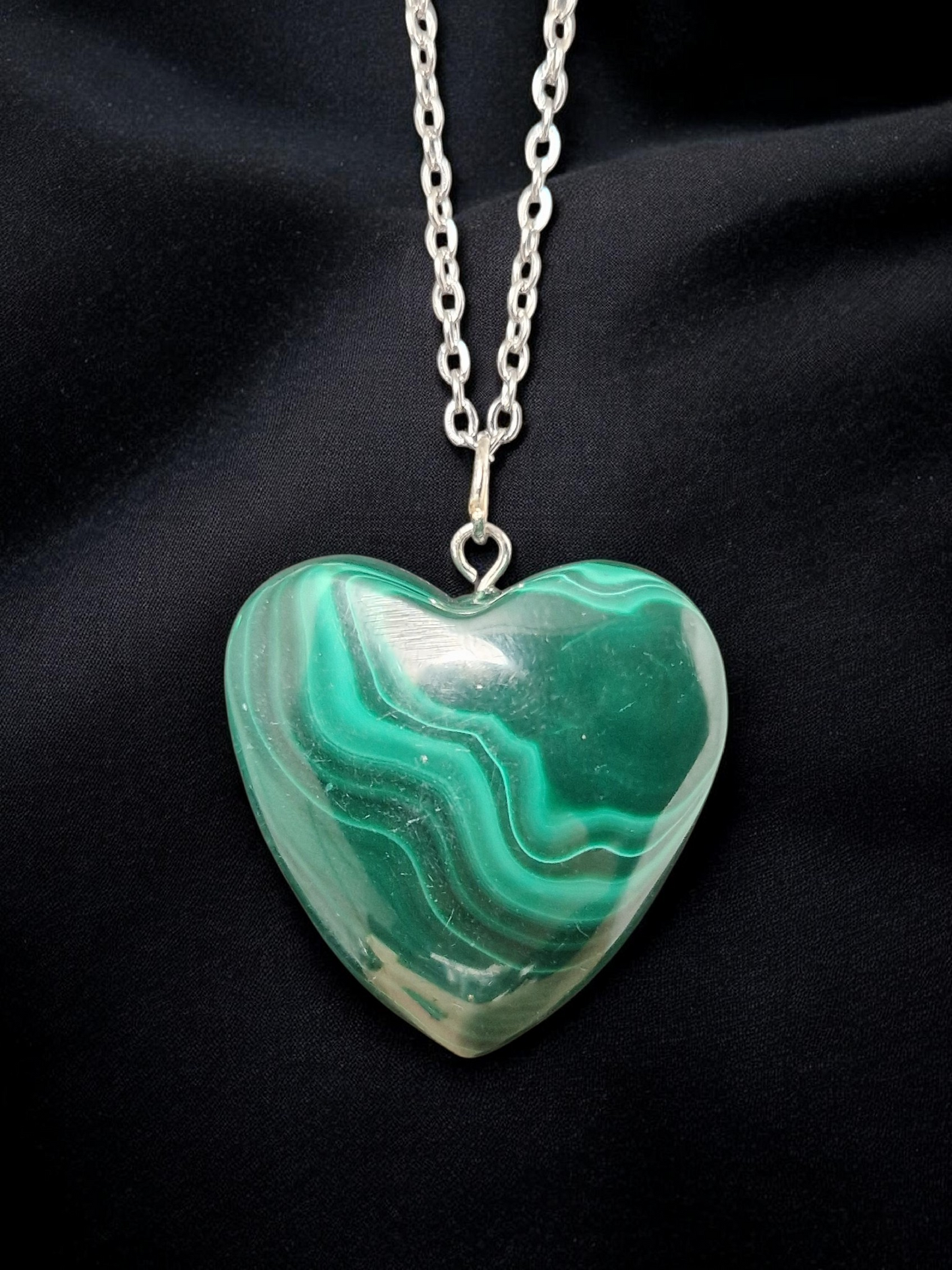 Pendentif Malachite cœur