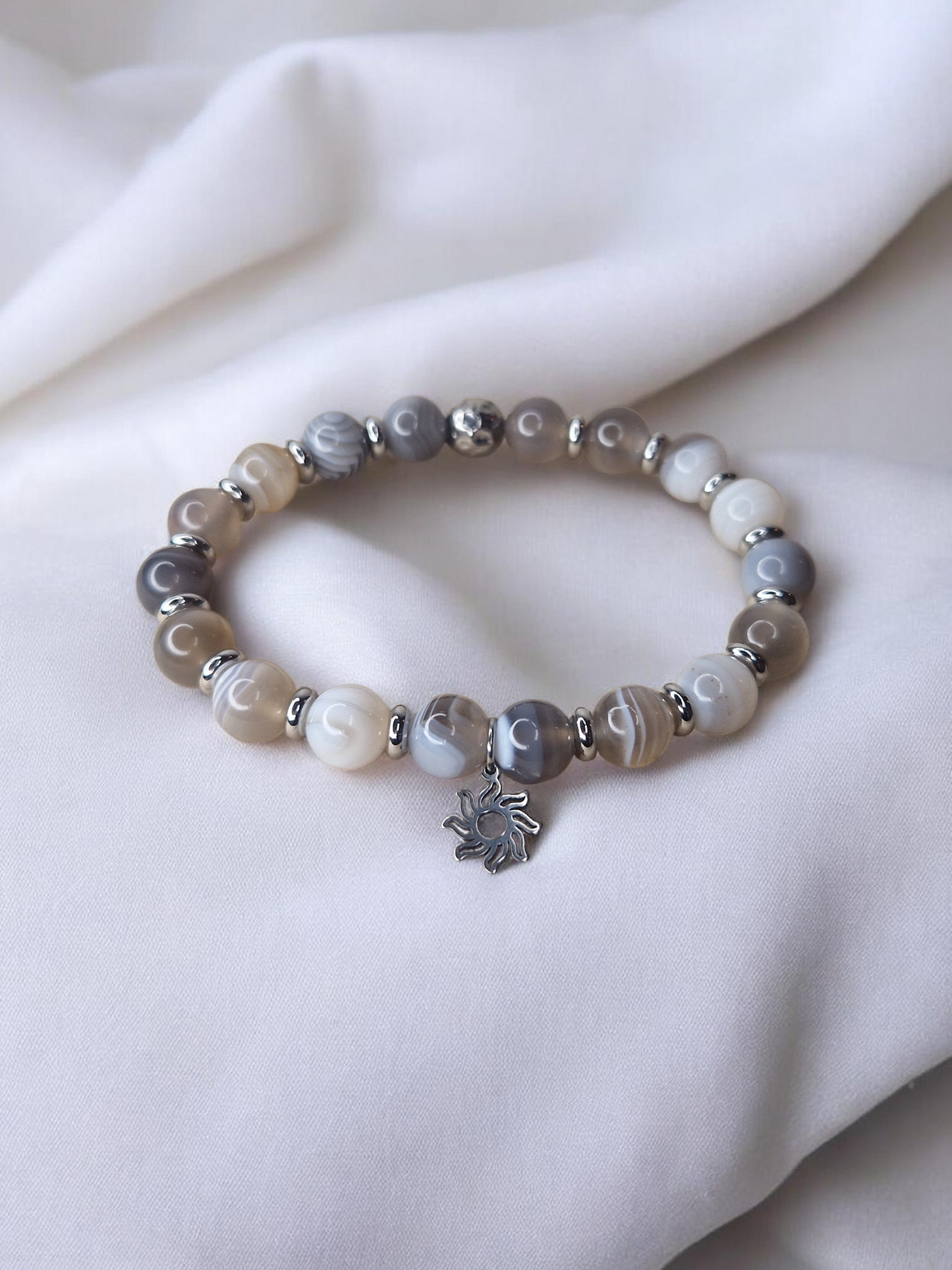 Bracelet Agate du Botswana