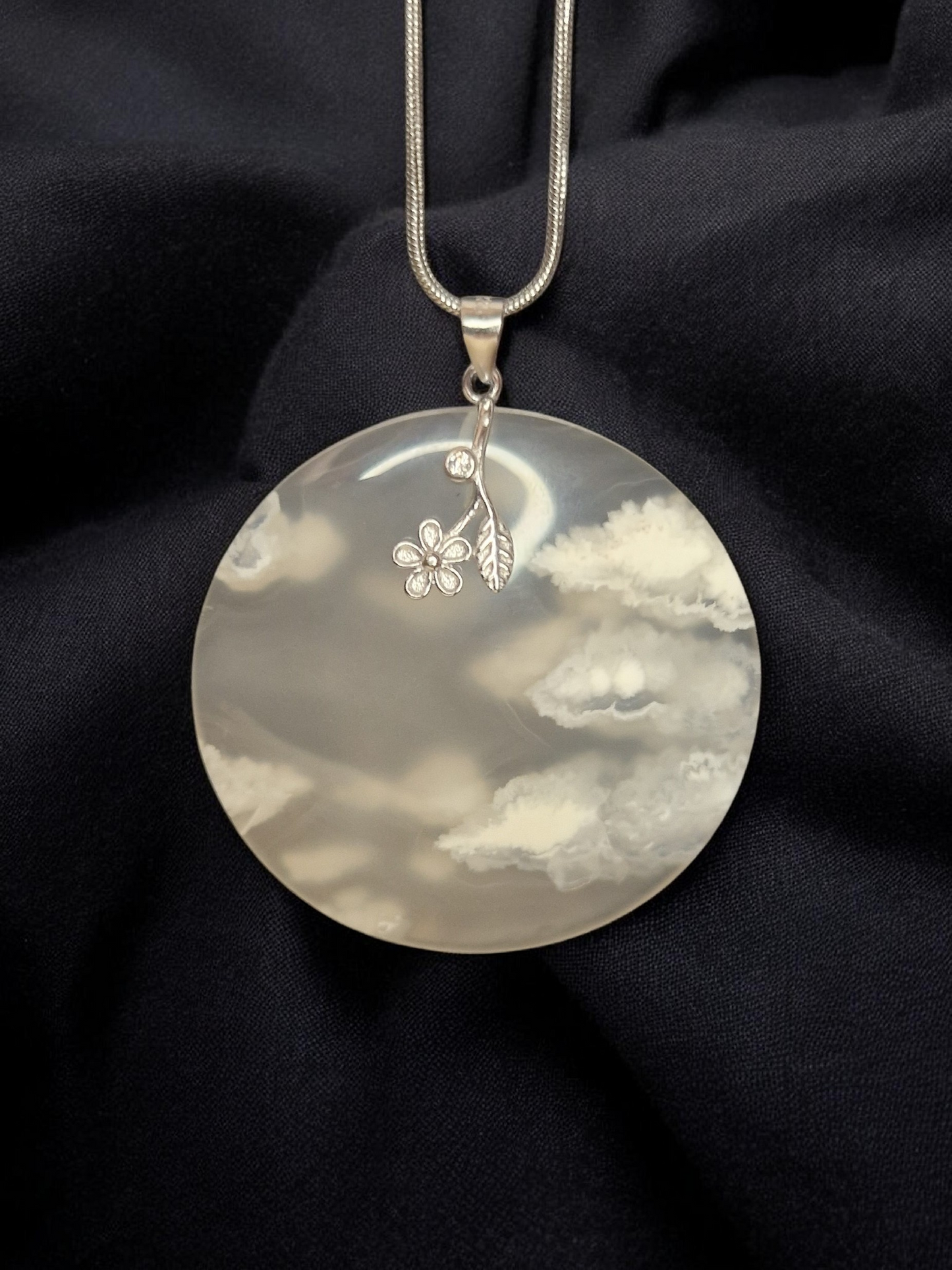 Pendentif Agate plume