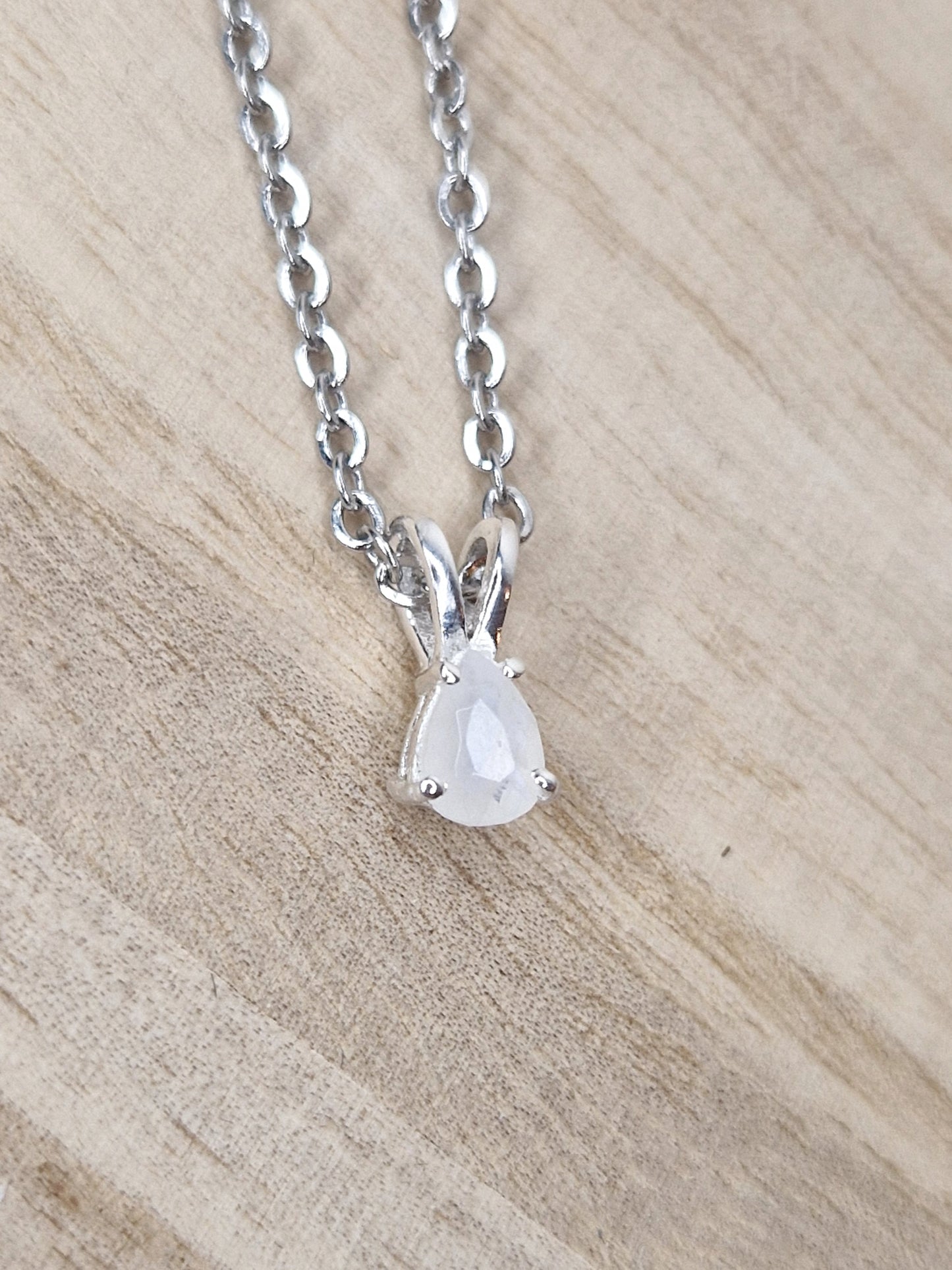 Pendentif Peristerite facettée Argent