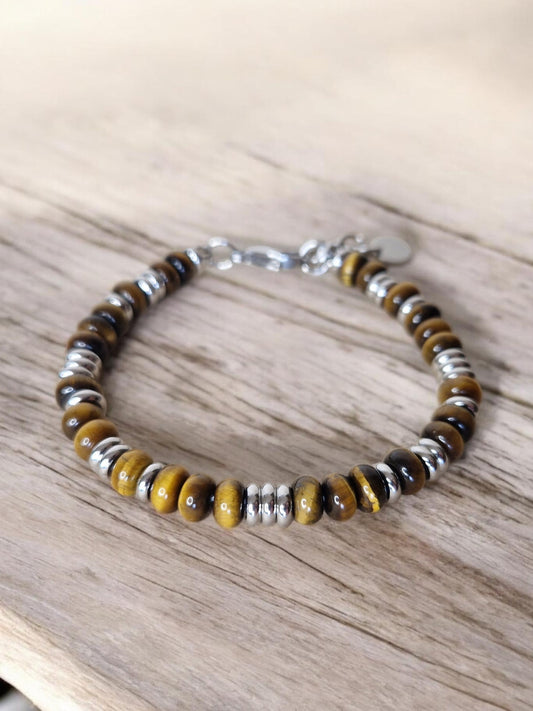 Bracelet Oeil de tigre réglable