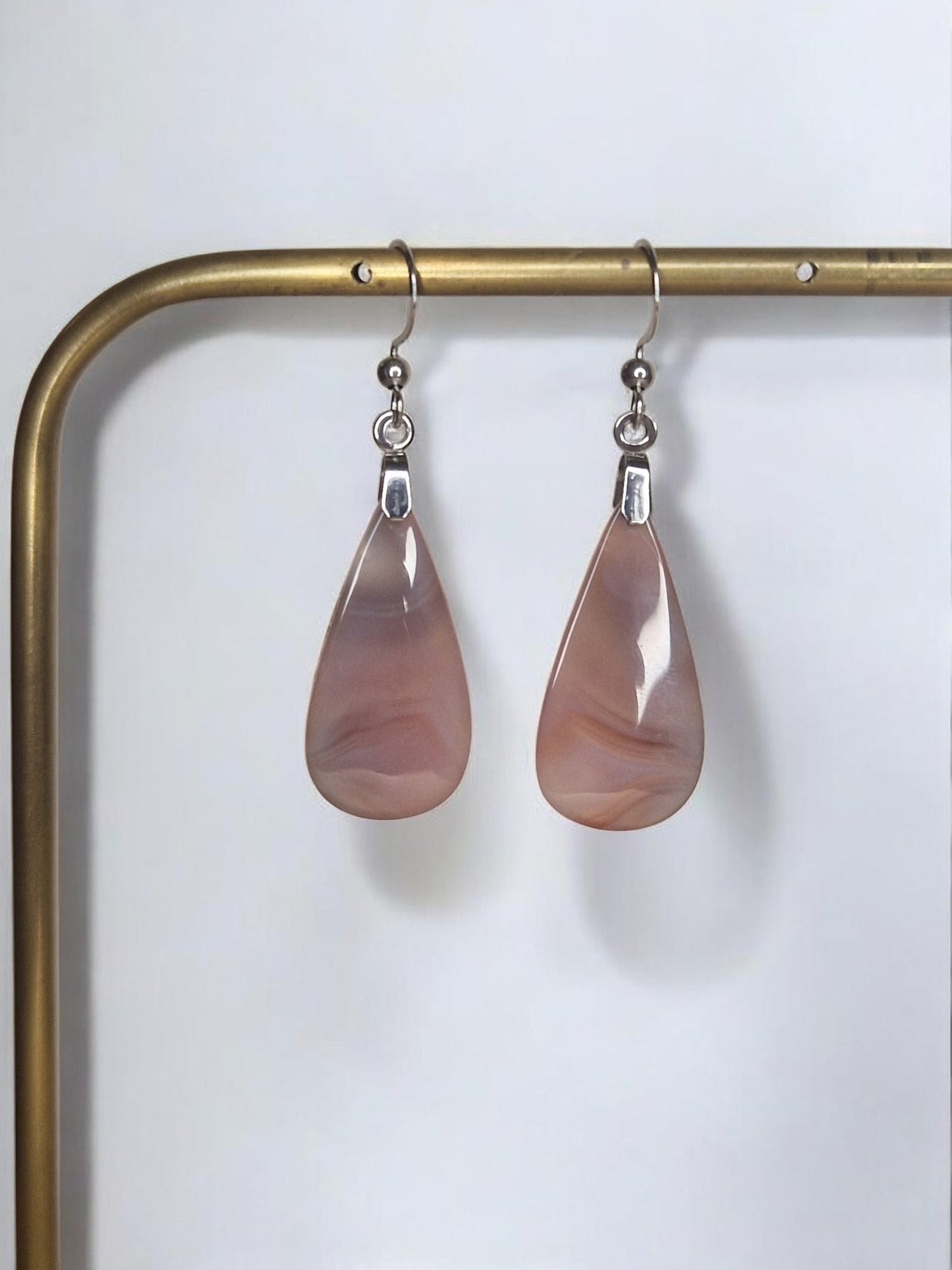 Boucles d'oreilles Agate Botswana