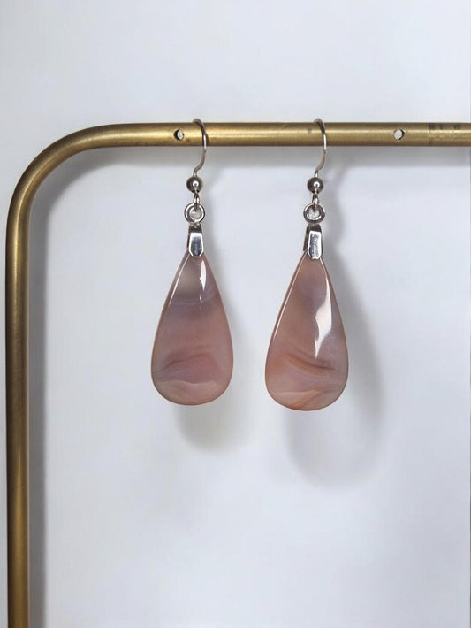 Boucles d'oreilles Agate Botswana
