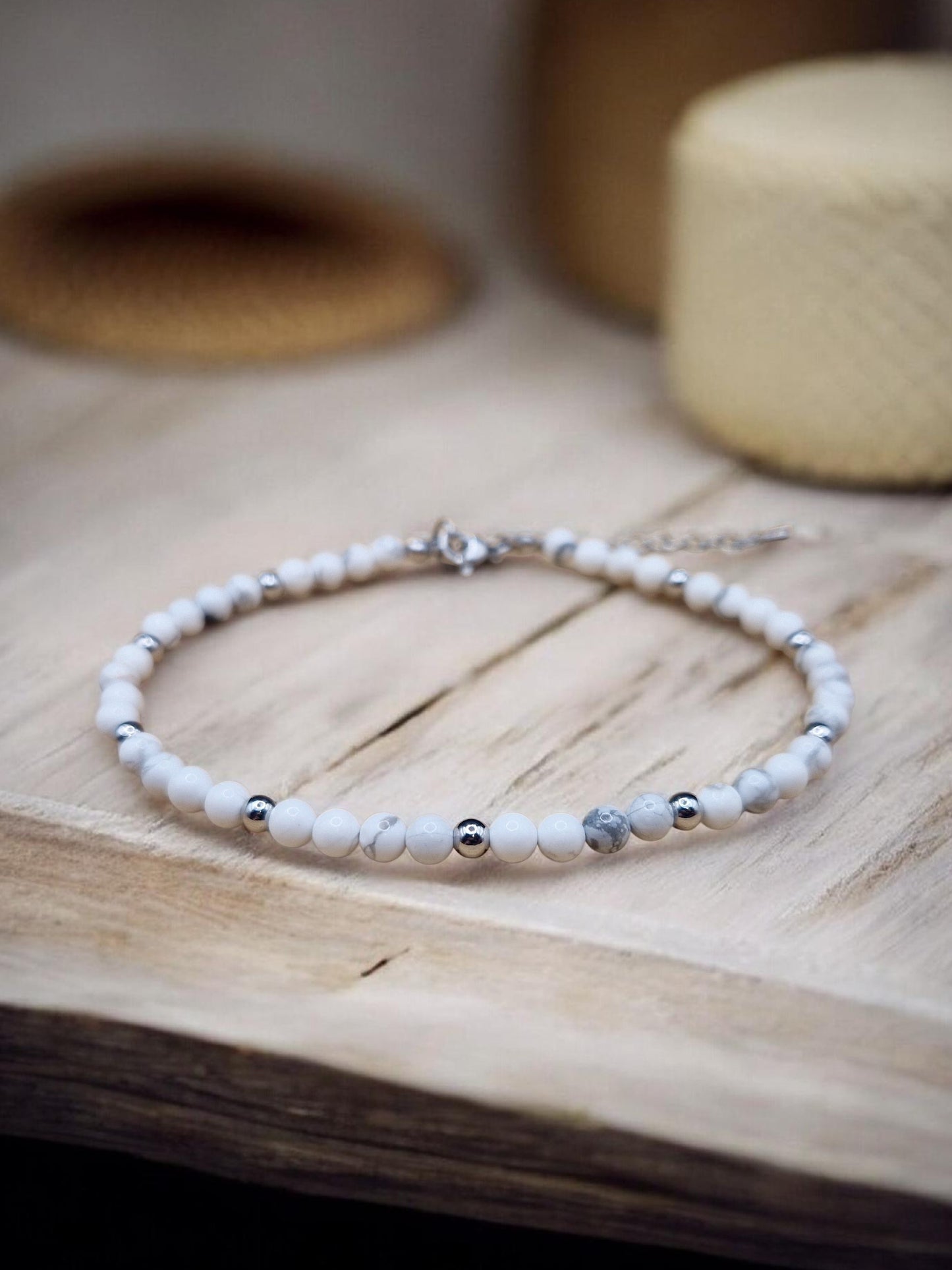 Bracelet de cheville Howlite