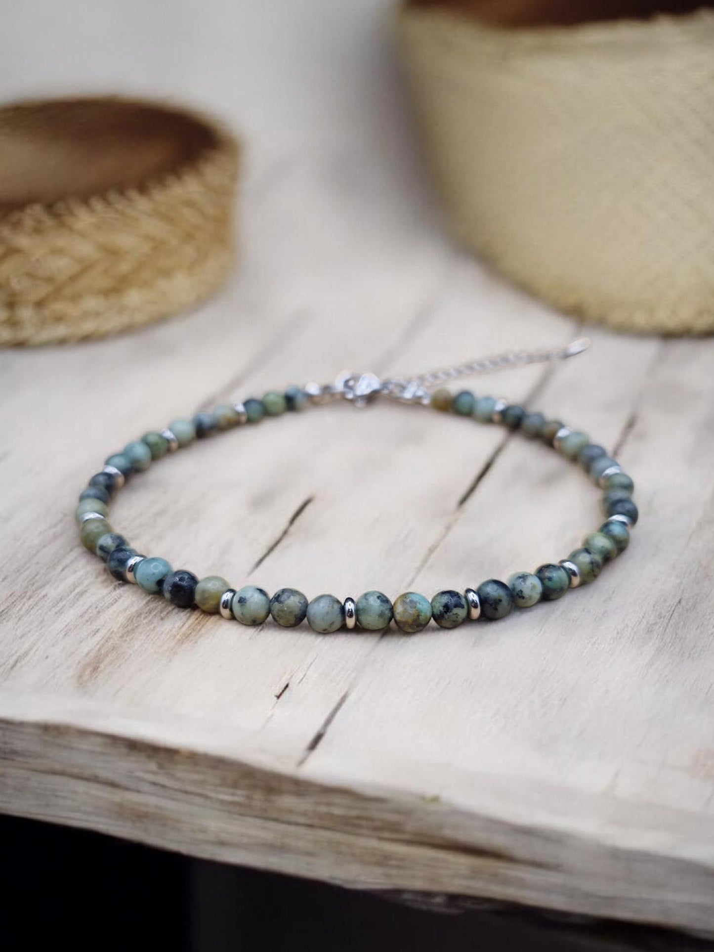 Bracelet de cheville Jaspe africain