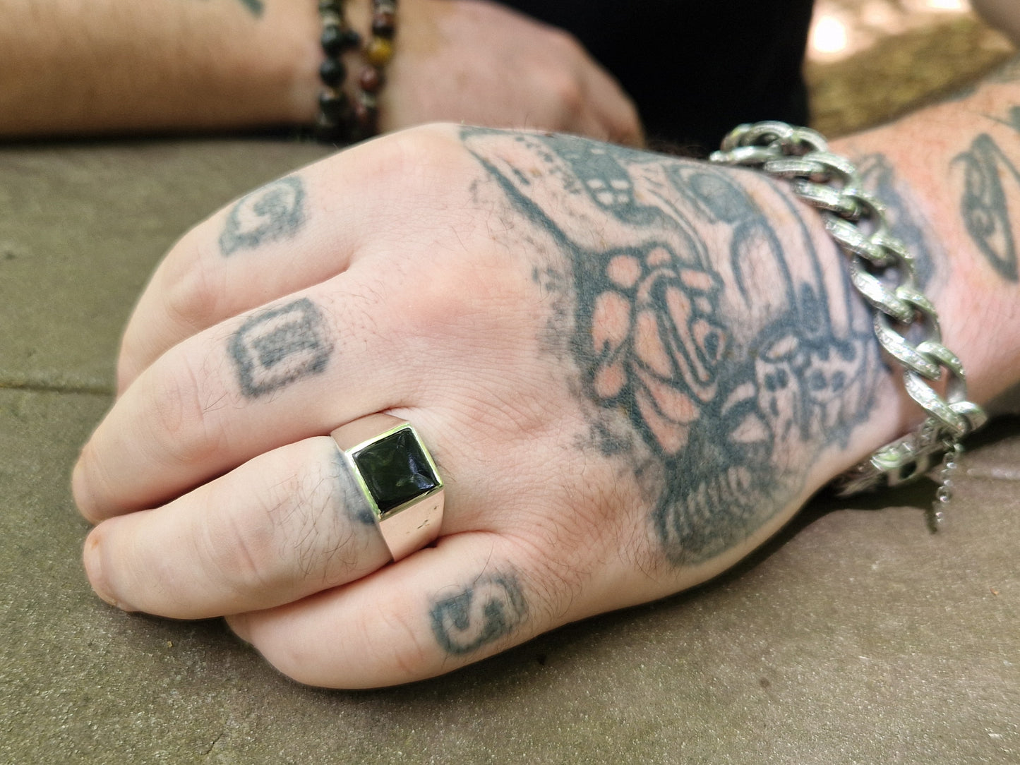Chevalière Tourmaline argent