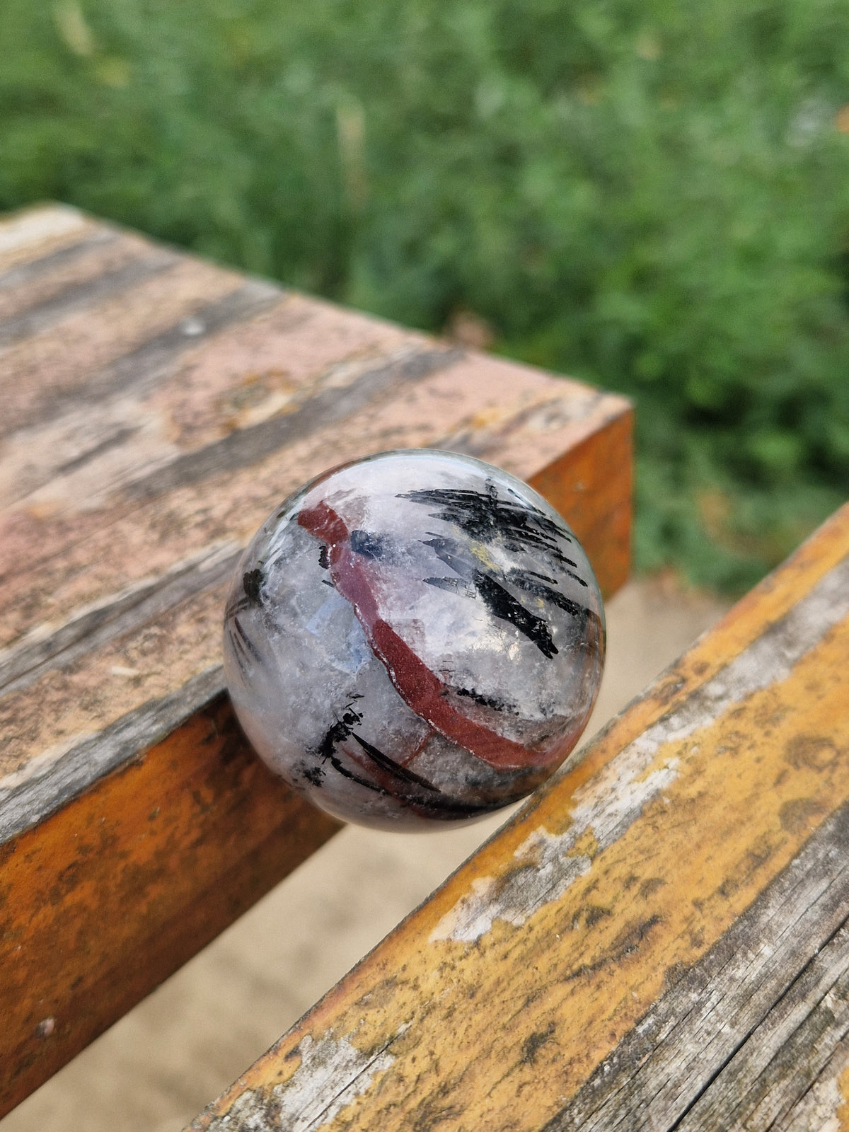 Sphère Quartz Tourmaline