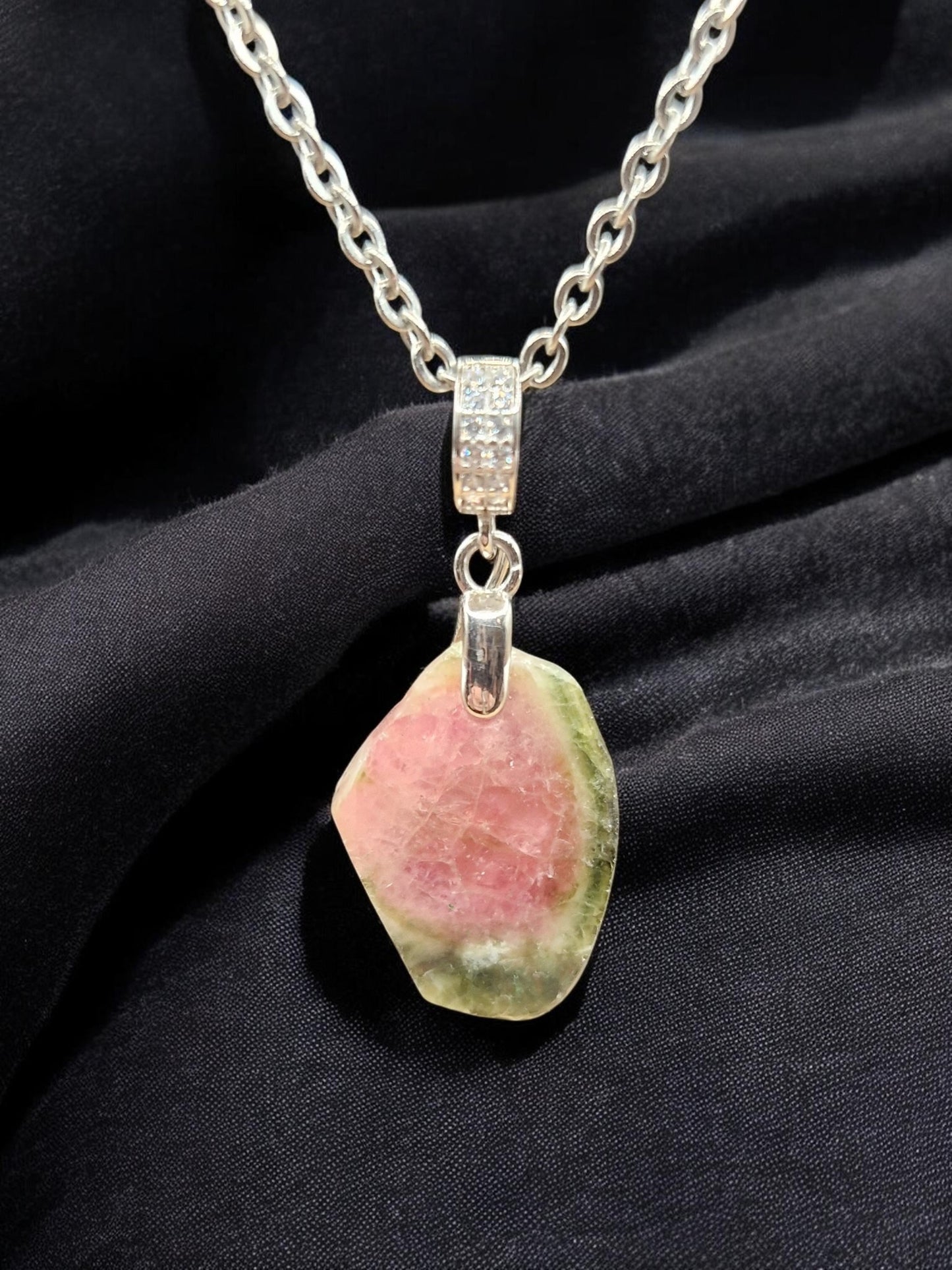 Pendentif Tourmaline melon d'eau