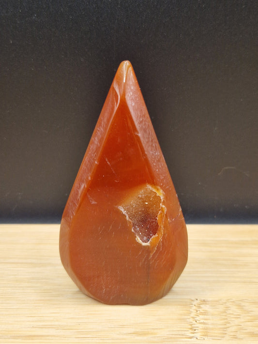 Flamme en Cornaline druzy