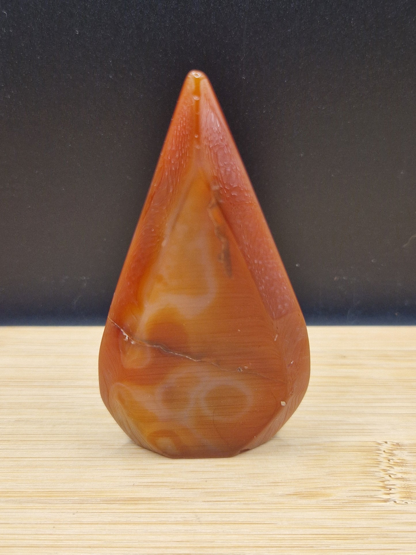 Flamme en Cornaline druzy