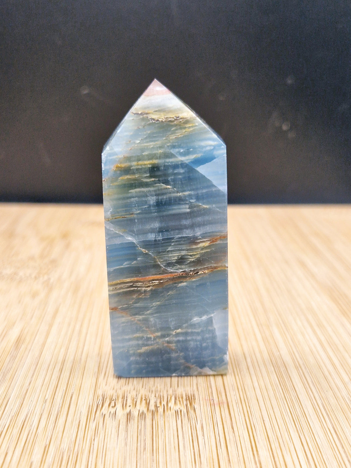 Pointe calcite bleue & Aragonite