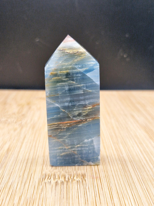 Pointe calcite bleue & Aragonite