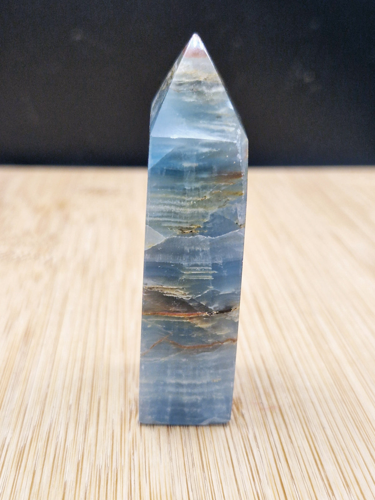 Pointe calcite bleue & Aragonite