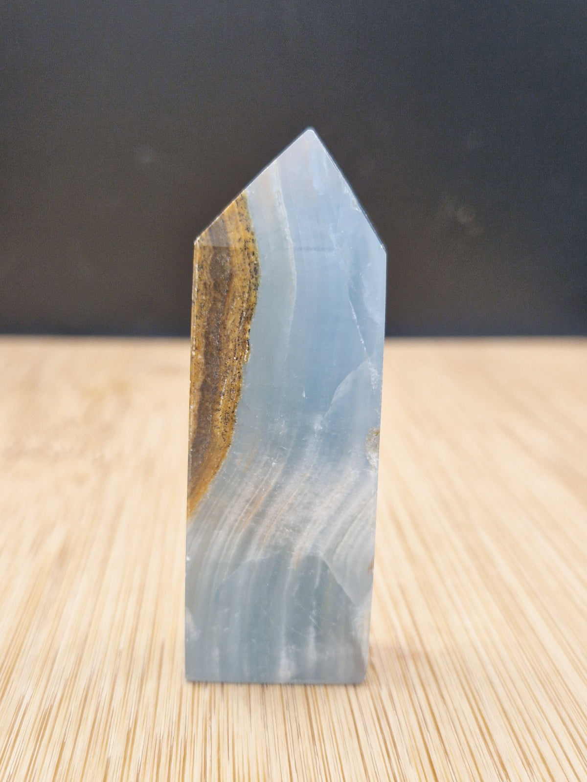 Pointe calcite bleue & Aragonite