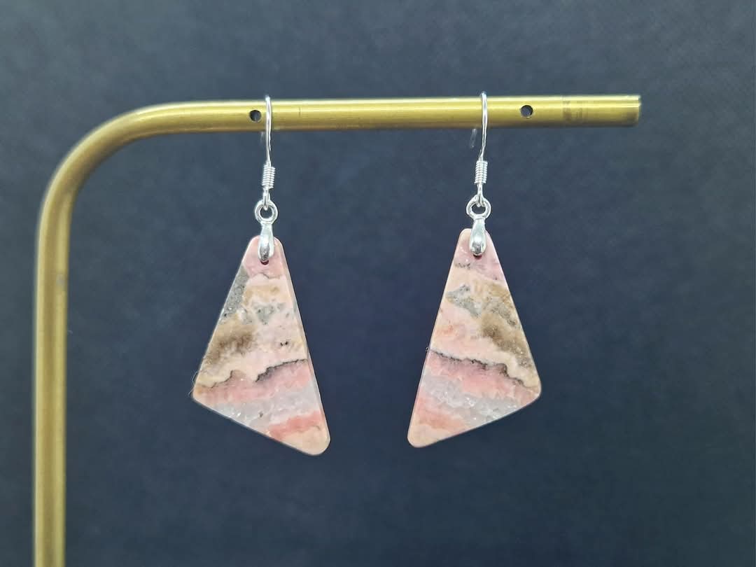 Boucles d'oreilles Rhodochrosite