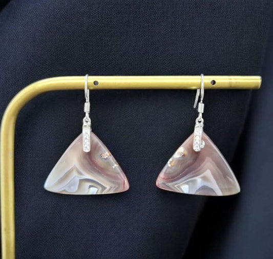 Boucles d'oreilles Agate Botswana
