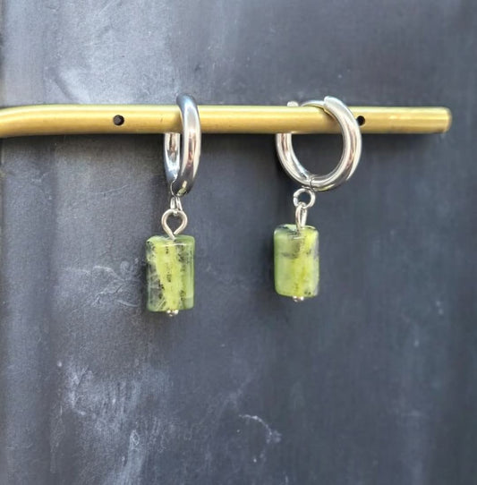 Boucles d'oreilles Jade nephrite