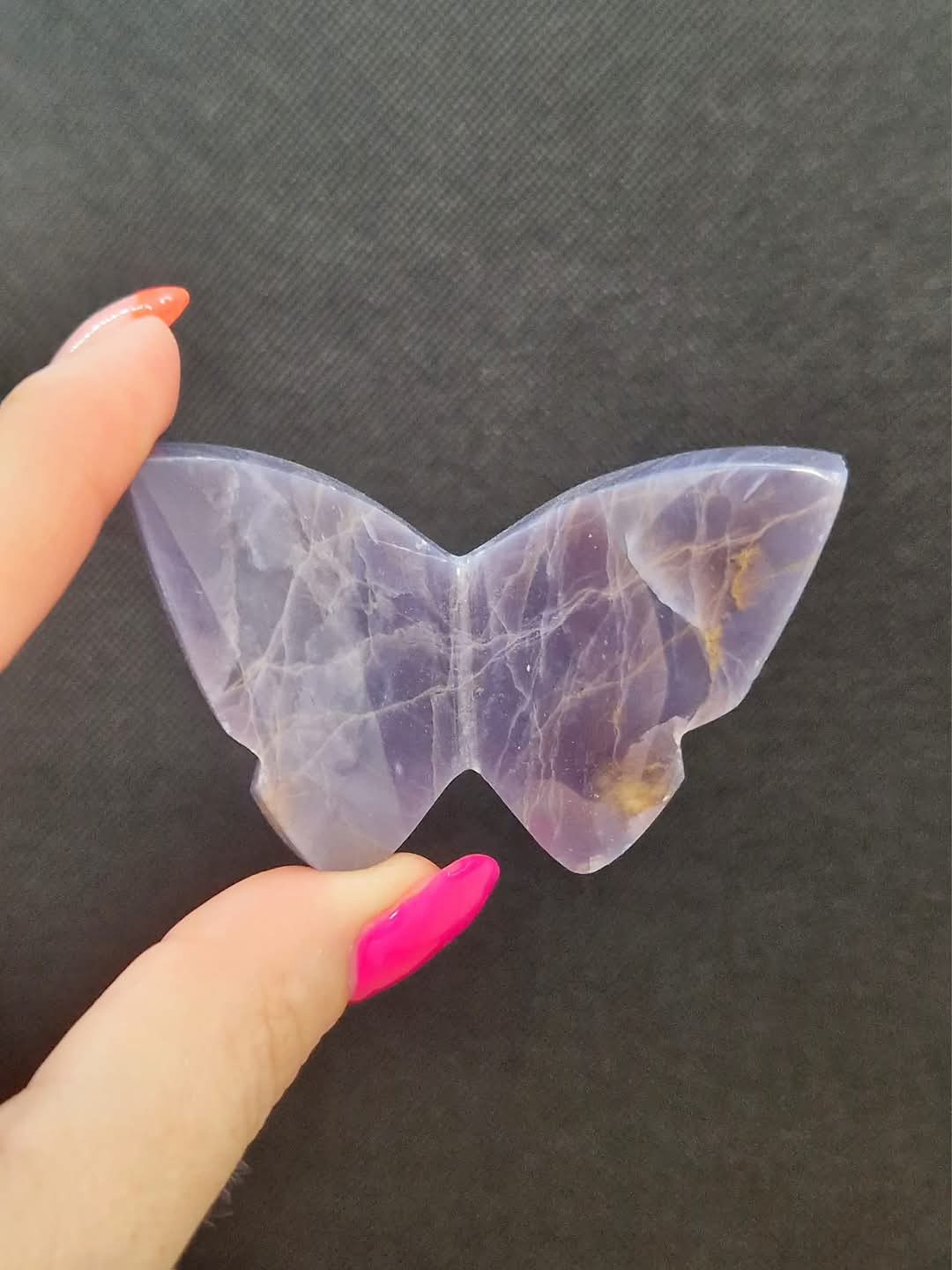 Papillon en Calcédoine violette