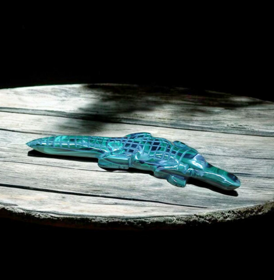 Crocodile en Malachite