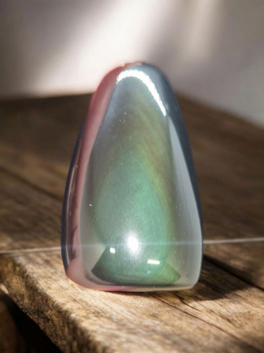 Forme libre obsidienne œil celeste