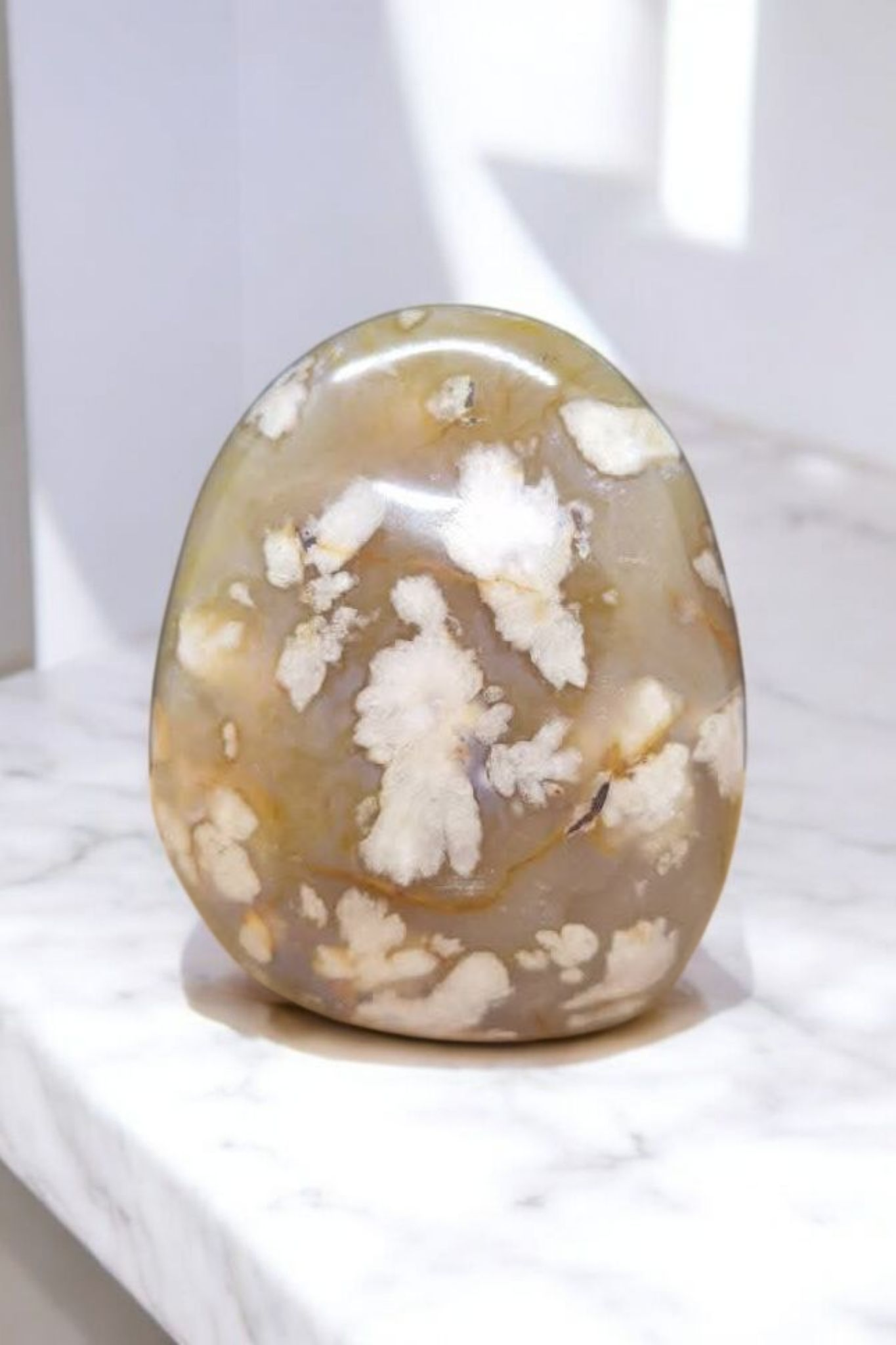 Forme libre Agate fleur de cerisier